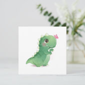 FLAT-KAART: BABY DINOSAUR - met TEKST Kaart (Staand voorkant)