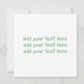 FLAT-KAART: BABY DINOSAUR - met TEKST Kaart (Achterkant)