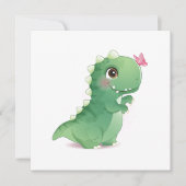 FLAT-KAART: BABY DINOSAUR - met TEKST Kaart (Voorkant)