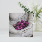 FLAT-KAART: BUDDHA + BLOSSOMS BEDANKKAART (Staand voorkant)