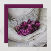 FLAT-KAART: BUDDHA + BLOSSOMS BEDANKKAART (Voorkant / Achterkant)