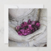 FLAT-KAART: BUDDHA + BLOSSOMS BEDANKKAART (Voorkant)