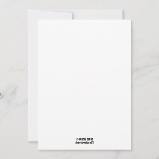 Flat Kaart Check Meowt Black Cat met Sock Monkey P (Achterkant)