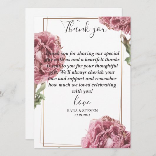 Flat Kaart - DANK U (Voorkant / Achterkant)