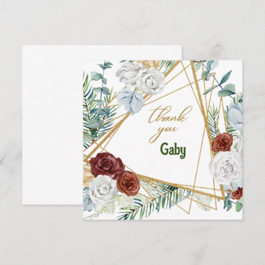 Flat Kaart Dank u (Voorkant / Achterkant)