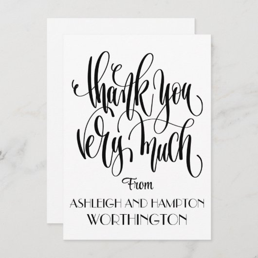 Flat Kaart Dank u (Voorkant / Achterkant)