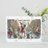 Flat Kaart Merry Christmas 025 (ElfSanta) (Staand voorkant)