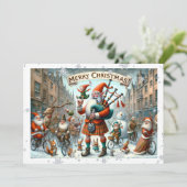 Flat Kaart Merry Christmas 031 (ElfSanta) (Staand voorkant)