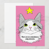 Flat Kaart No CoIncident, alleen Miracles Cat Gizm (Voorkant / Achterkant)