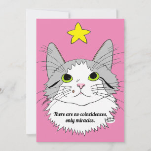 Flat Kaart No CoIncident, alleen Miracles Cat Gizm