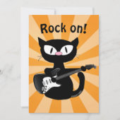 Flat Kaart - Rots op! Guitar Rocker Cat (Voorkant)