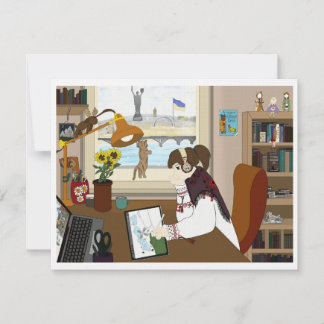 Flat Kaart Ukraine-meisje