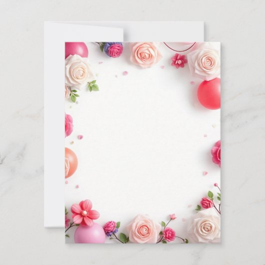 Flat Kaart Verjaardag Kaart Ontwerp (Voorkant)