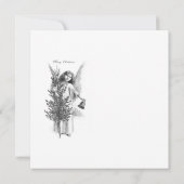FLAT-KAART: VINTAGE CHRISTMAS ANGEL KAART (Achterkant)