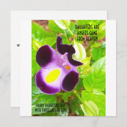 FLAT-KAART VOOR DAGEN (Voorkant / Achterkant)