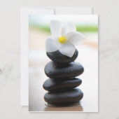 Flat Kaart, Zen Stones, Balans, Meditatie, Wit Bedankkaart (Voorkant)
