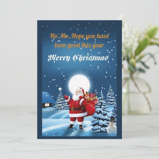 Flat-kerstkaart (Staand voorkant)