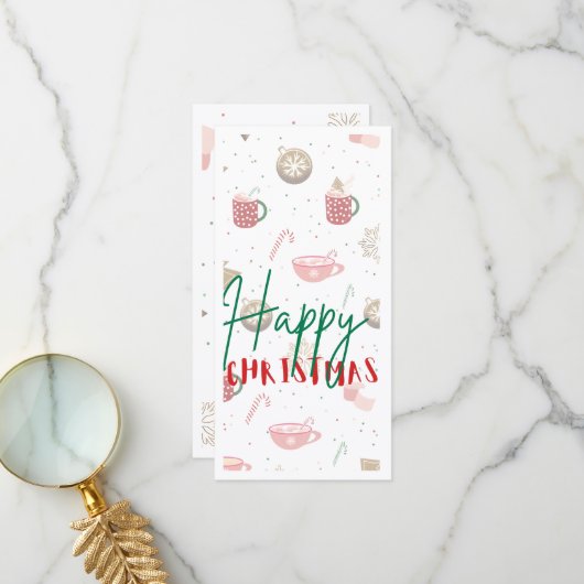 Flat-kerstkaart Bedankkaart (Voorkant / Achterkant in situ)