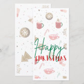 Flat-kerstkaart Bedankkaart (Voorkant / Achterkant)