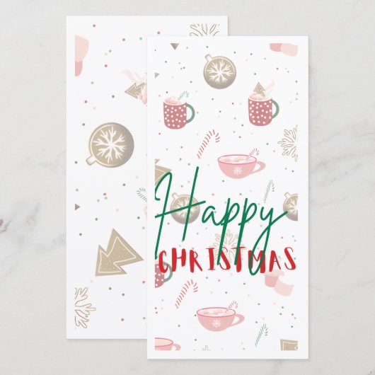 Flat-kerstkaart Bedankkaart (Voorkant / Achterkant)