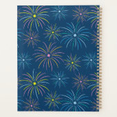 Flat kleurrijke Happy New Year Party Planner (Achterkant)