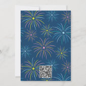 Flat Kleurrijke Oudejaarsavond Uitnodiging (Achterkant)