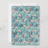 Flat lay baby shower uitnodigingskaart met ontwerp kaart (Achterkant)