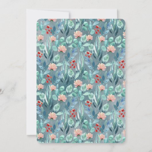 Flat lay baby shower uitnodigingskaart met ontwerp kaart (Achterkant)