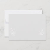 Flat leisteen grijs krijt stijl bruiloft dank u ka bedankkaart (Achterkant)