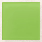 Flat Lime Green Background – School Texture Glazen Onderzetter (Voorkant)