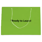 Flat Lime Green Background – School Texture Groot Cadeauzakje (Voorkant)