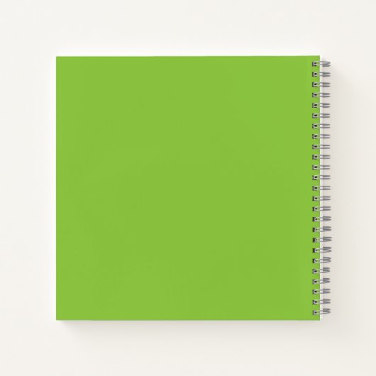 Flat Lime Green Background – School Texture Notitieboek (Achterkant)