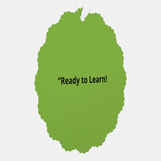 Flat Lime Green Background – School Texture Ornament Kaart (Rechts)