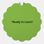 Flat Lime Green Background – School Texture Ornament Kaart (Voorkant)