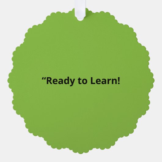 Flat Lime Green Background – School Texture Ornament Kaart (Voorkant)