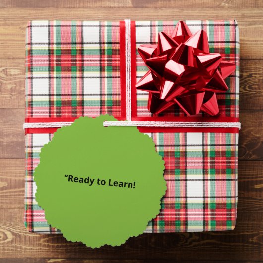 Flat Lime Green Background – School Texture Ornament Kaart (Insitu (Geschenk))