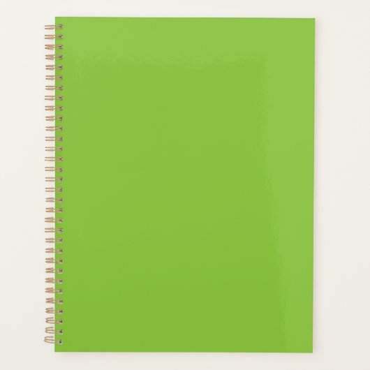 Flat Lime Green Background – School Texture Planner (Voorkant)