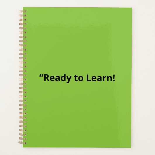 Flat Lime Green Background – School Texture Planner (Voorkant)