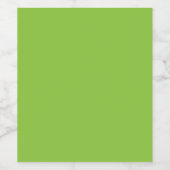 Flat Lime Green Background Texture  Wijn Etiket (Enkel label)
