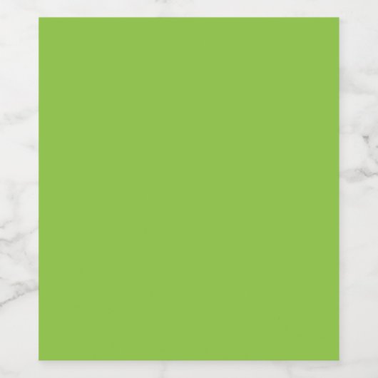 Flat Lime Green Background Texture  Wijn Etiket (Enkel label)