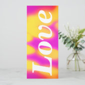 Flat "Love" greeting card. Kaart (Staand voorkant)