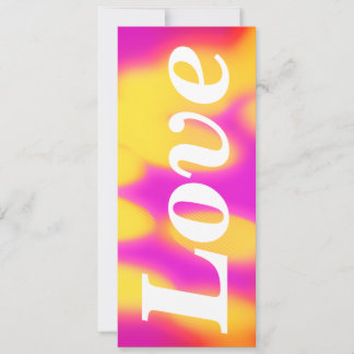 Flat "Love" greeting card. Kaart