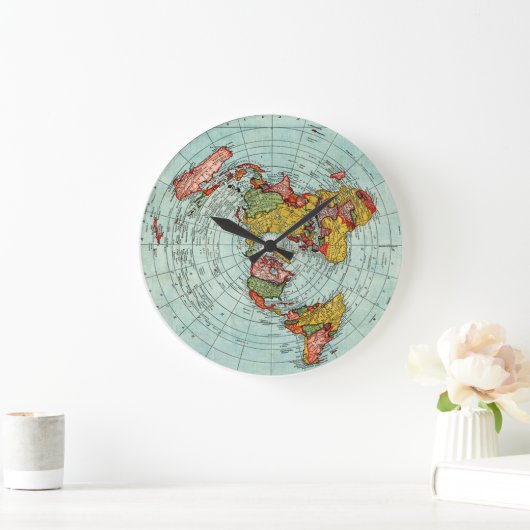 Flat Map-wandklok Grote Klok (Huis)