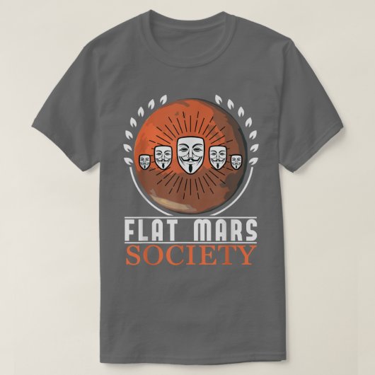 Flat Mars Society Space Astronaut Science Nasa598 T-shirt (Design voorkant)