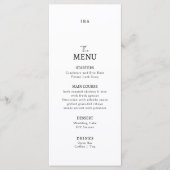 Flat Menu bruiloft Minimalistisch modern. (Voorkant)