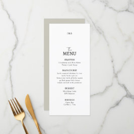 Flat Menu bruiloft Minimalistisch modern.