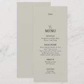 Flat Menu bruiloft Minimalistisch modern. (Voorkant / Achterkant)