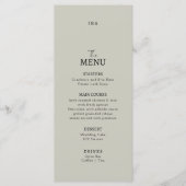 Flat Menu bruiloft Minimalistisch modern. (Voorkant)