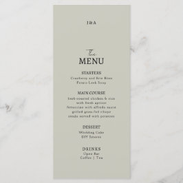 Flat Menu bruiloft Minimalistisch modern.