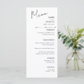 Flat Menu bruiloft Minimalistisch modern. (Staand voorkant)